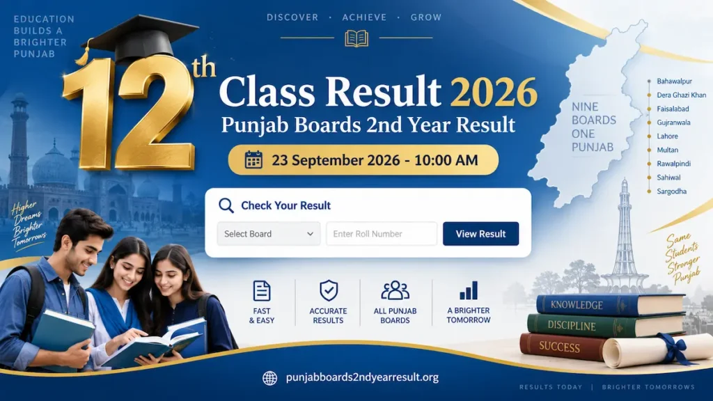 12th Class Result 2026 Punjab Boards – 2nd Year Result by Roll Number